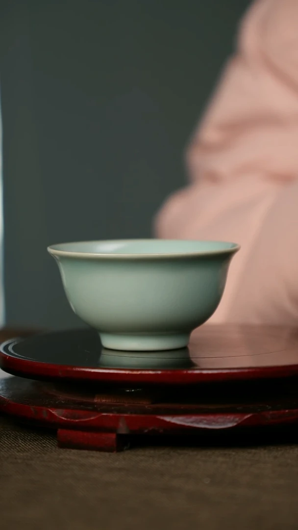 全品 压手杯 支钉烧 仿古釉