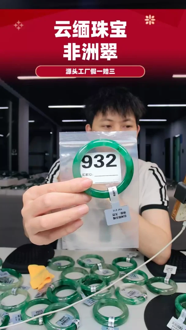 未镶嵌手镯石英质玉（非洲翠）58圈口932