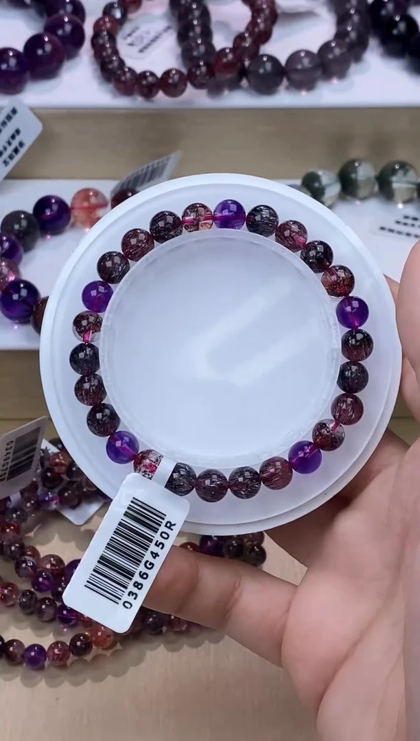 【闪购商品】水晶手链未镶嵌黑加仑超七单圈7m+