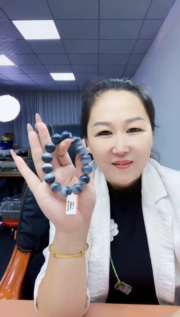 未镶嵌手串和田玉纯天然和田玉新疆聚墨青花16