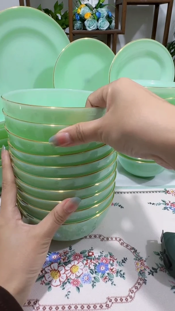 5.5英寸玉瓷碗10个口径13.8厘米