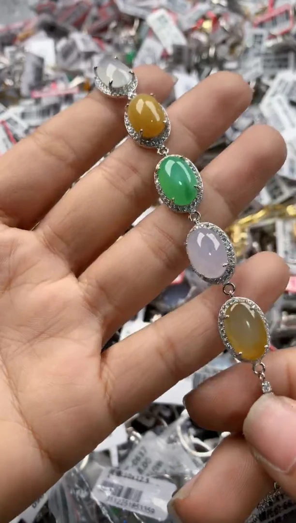 银S925镶嵌戒指翡翠888----8