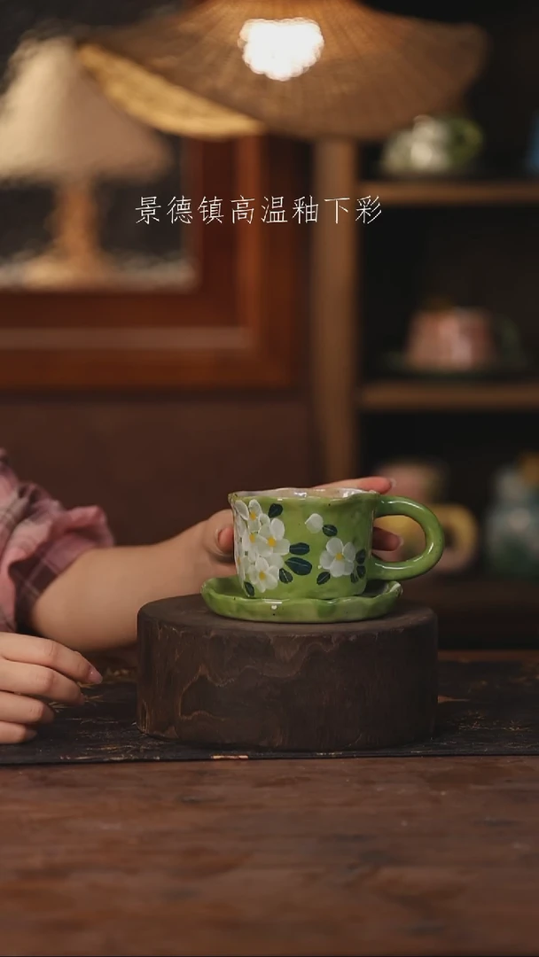 陶瓷景德镇高温釉下手绘陶瓷004
