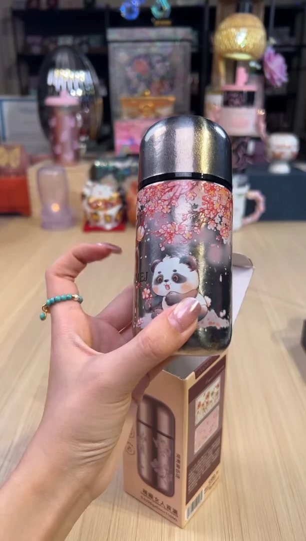 35造闵集 纯钛口袋杯 150mL（熊猫樱花）