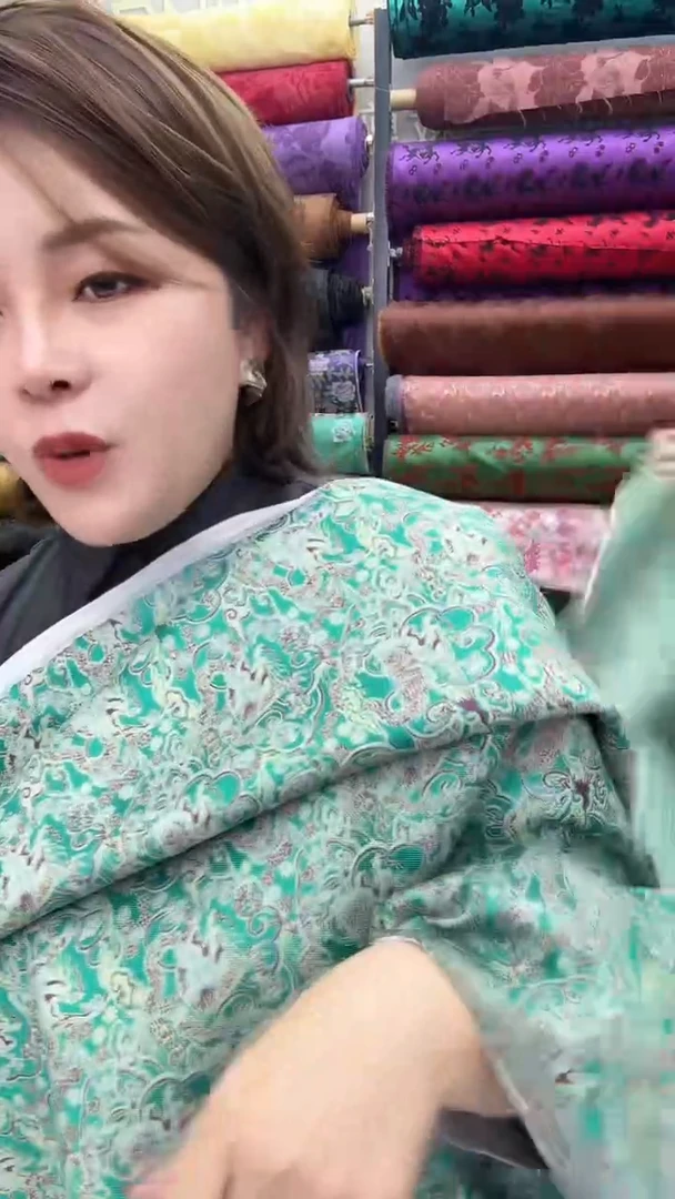 7号绿色花宋锦1.5,米