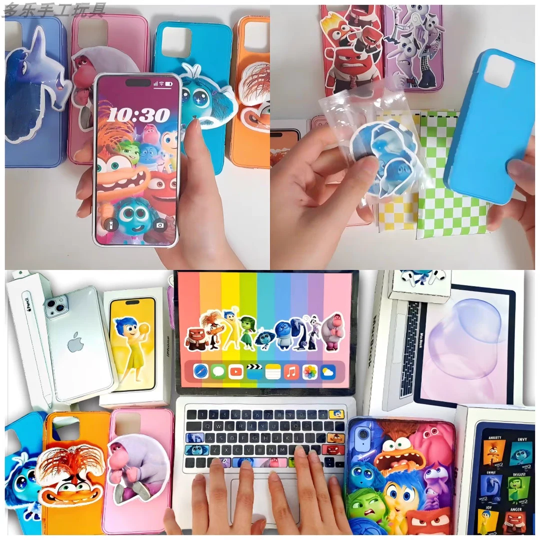 头脑特工队苹果电脑/ipad/手机盲袋套装自制桌面课间小手工材料包