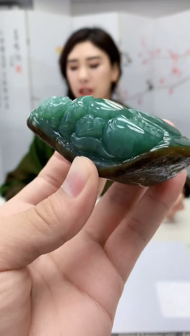 【闪购商品】定制翡翠未镶嵌4829bb-毛货挂件22
