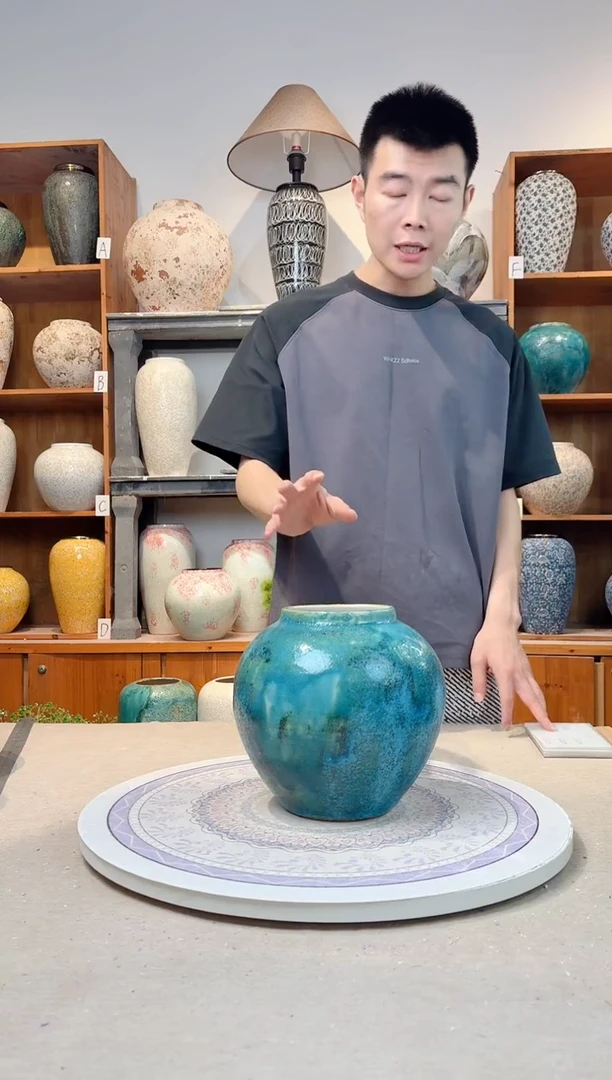 瓶孤品 瑕疵陶瓷花瓶  草原映像 小号