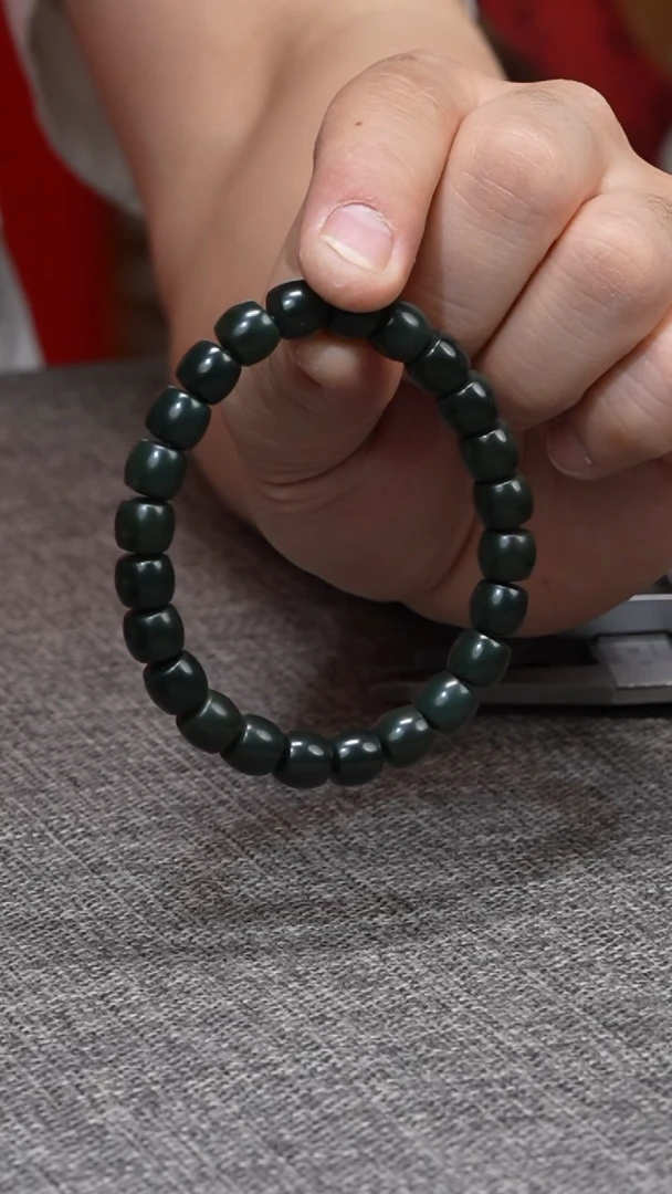 【闪购商品】和田玉手串未镶嵌和田玉塔青手串8.9直切