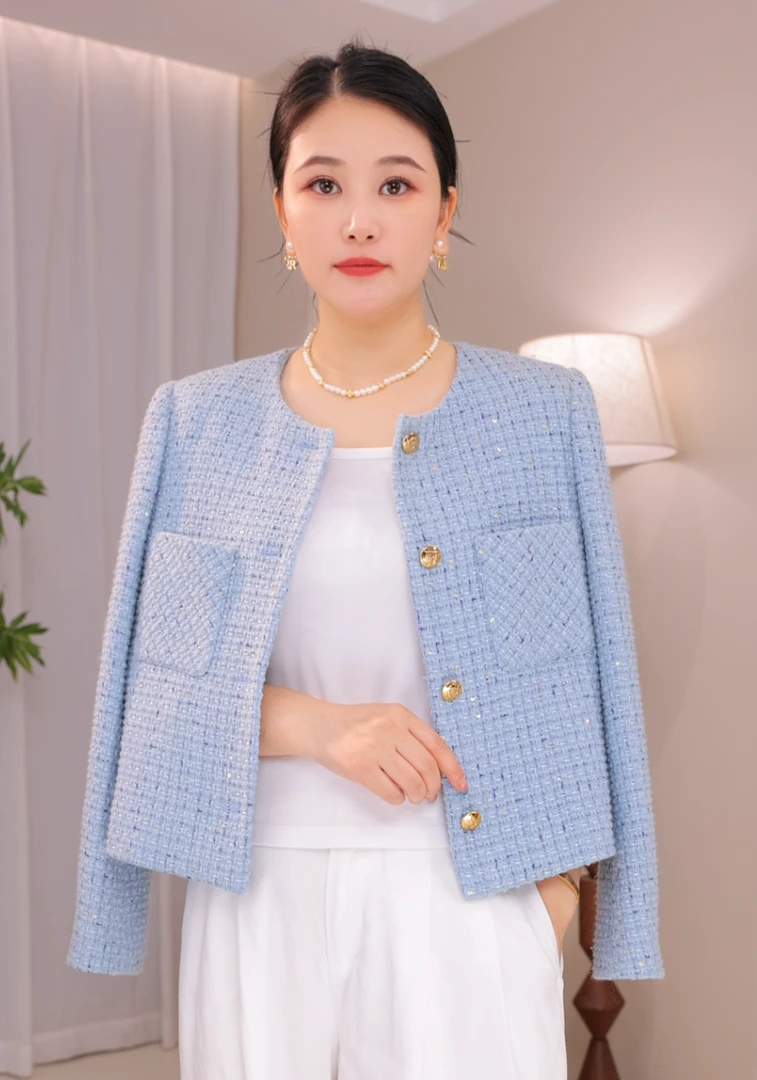 早秋新款高奢女装小香风外套