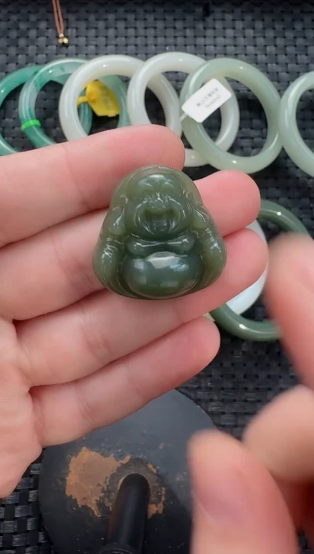 颈饰未镶嵌和田玉30黄口佛公