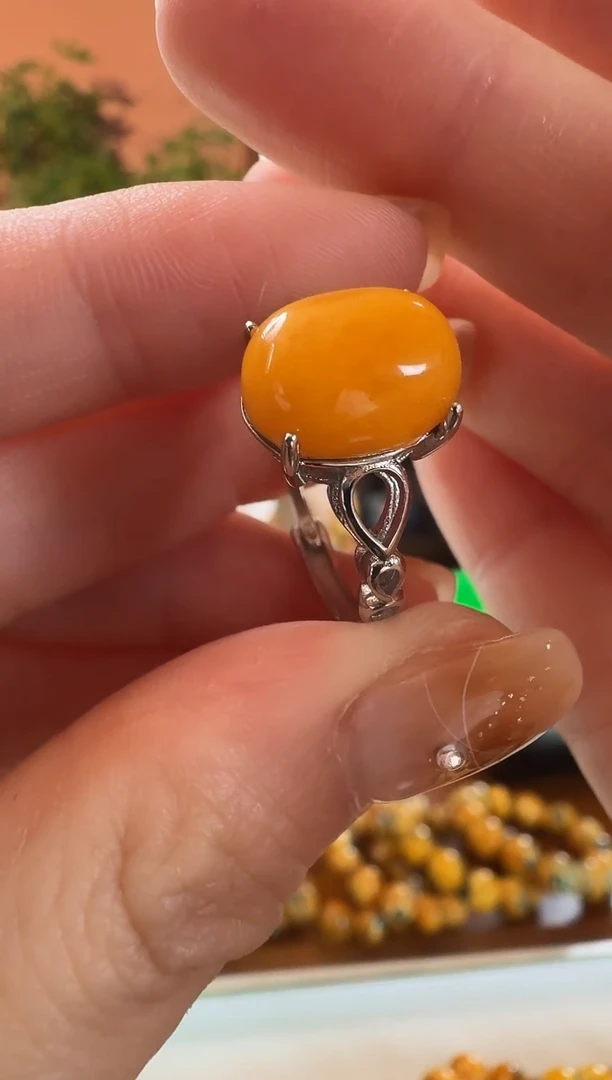 银S925镶嵌颈饰蜜蜡3307天然珠宝蜜蜡奇石假一罚十