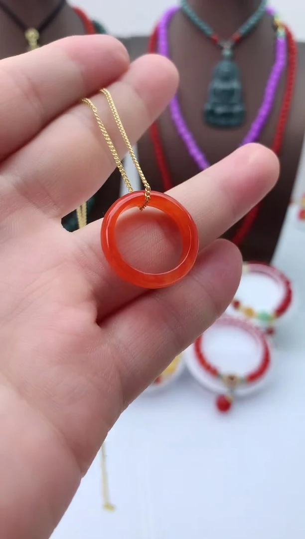 【闪购商品】翡翠戒指14K金镶嵌J22戒圈