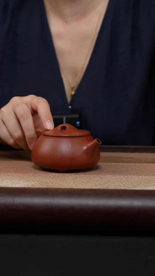 茶壶紫砂朱泥-小景舟石瓢-MH-2009