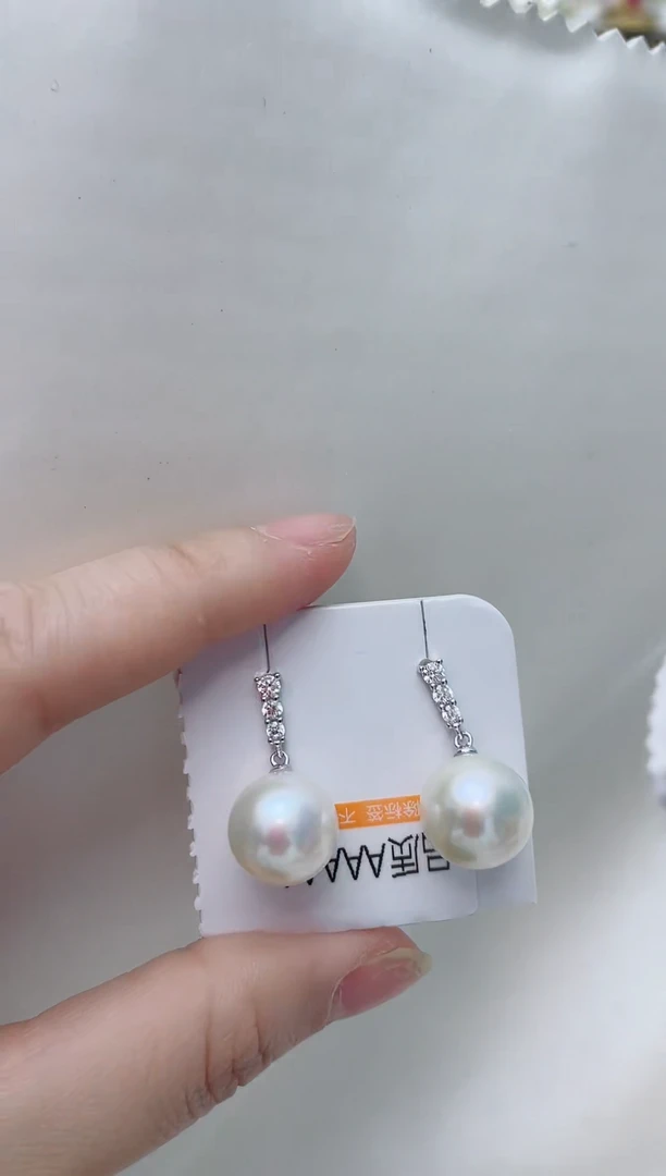 【闪购商品】淡水珍珠耳饰银S925镶嵌A78