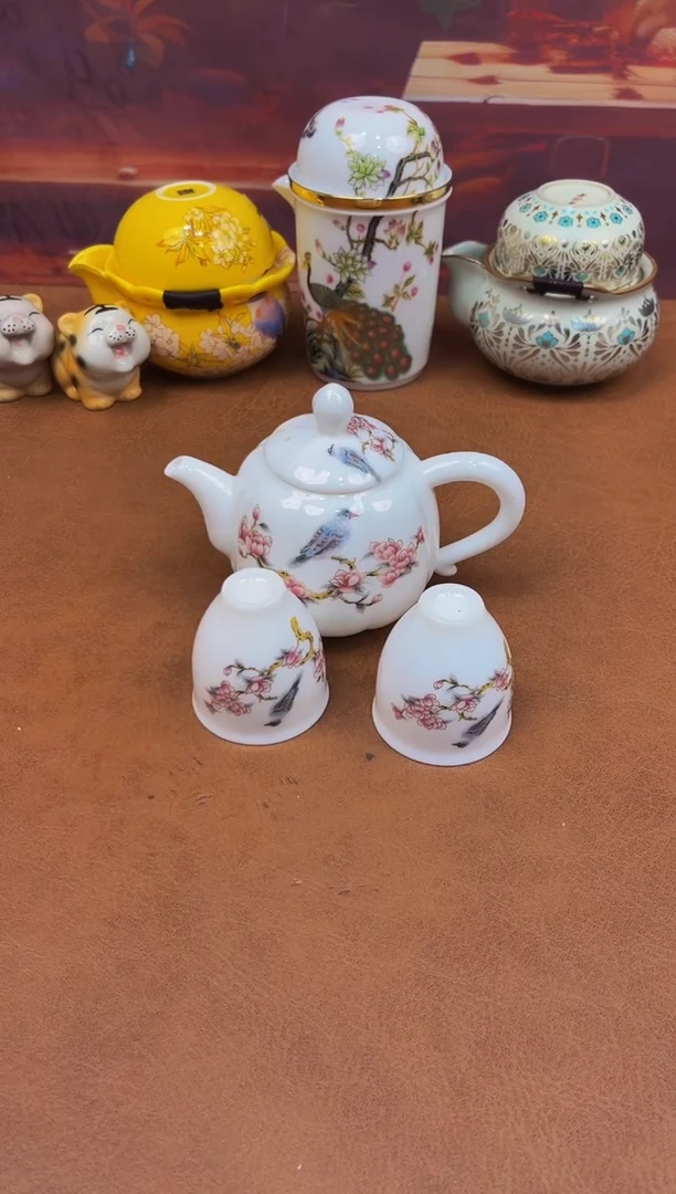 陶瓷茶具摆件旅行套组