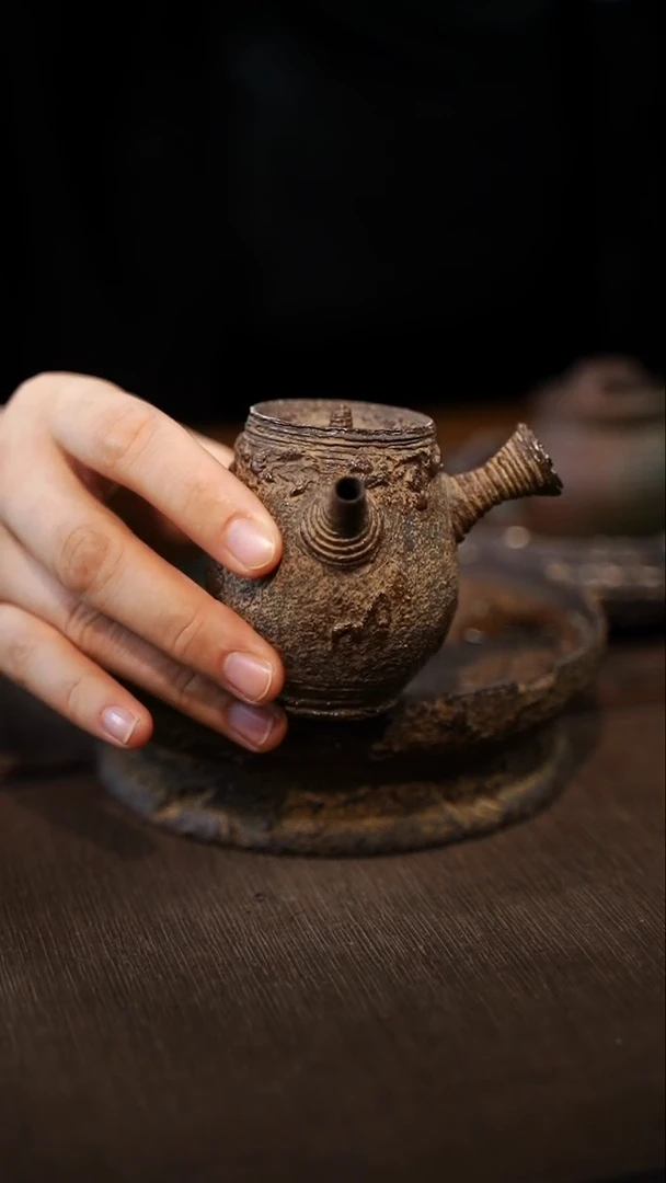 全手工制作  南蛮侧把壶