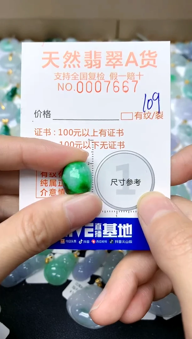【闪购商品】翡翠颈饰未镶嵌109天然A货翡翠