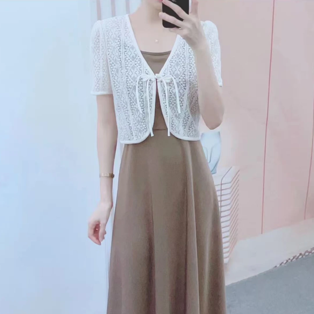 BT3268-C收腰休闲轻奢时尚气质优雅百搭温柔设计师宽松连衣裙女士