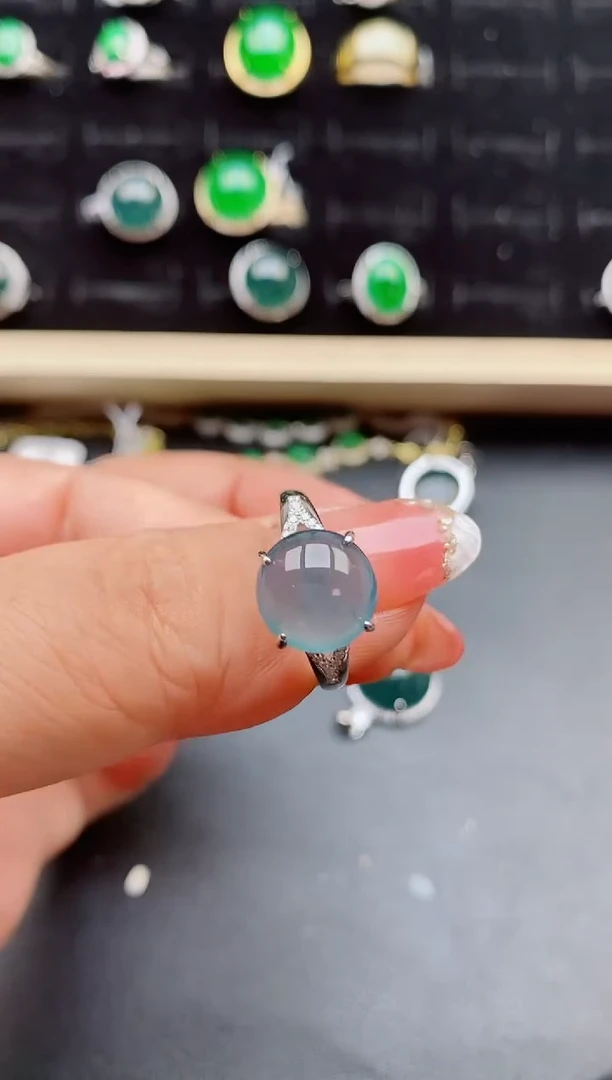 【闪购商品】翡翠戒指银S925镶嵌12212