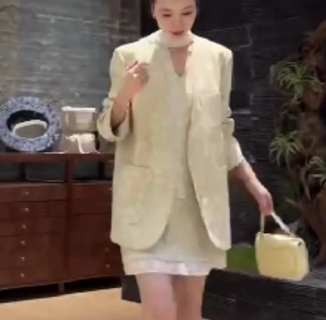 2024春季新款时尚女装网红潮流气质外套吊带裙两件套CYe2