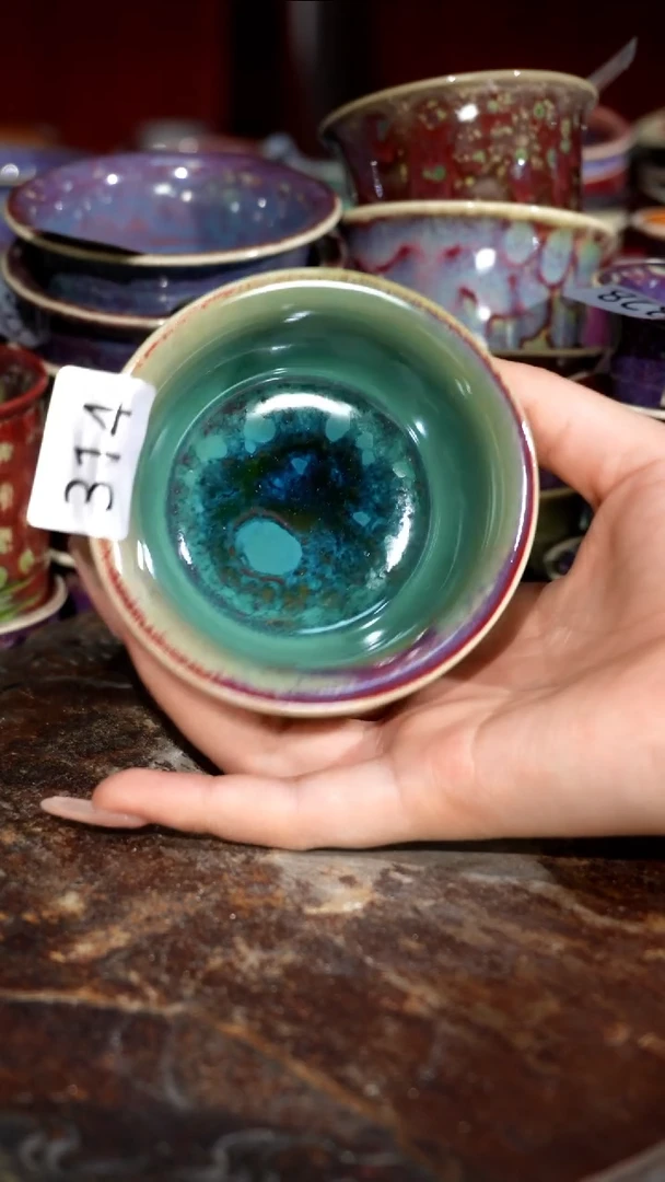摆件精品窑变钧瓷茶器