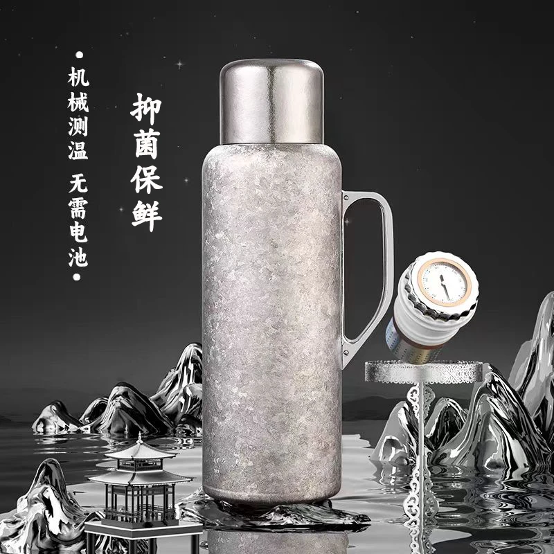 斯图佳（99%纯钛材料）保温水壶焖茶壶大容量户外家用全钛传世壶