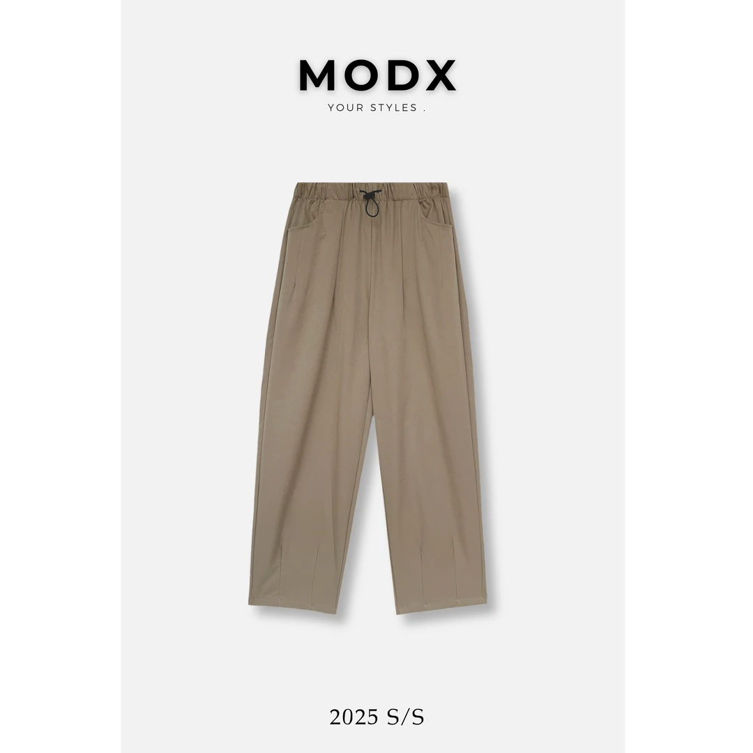 MODX⌜超肽棉⌟ 米兰风！25春款简约显瘦百搭抽绳纯色女工装休闲裤
