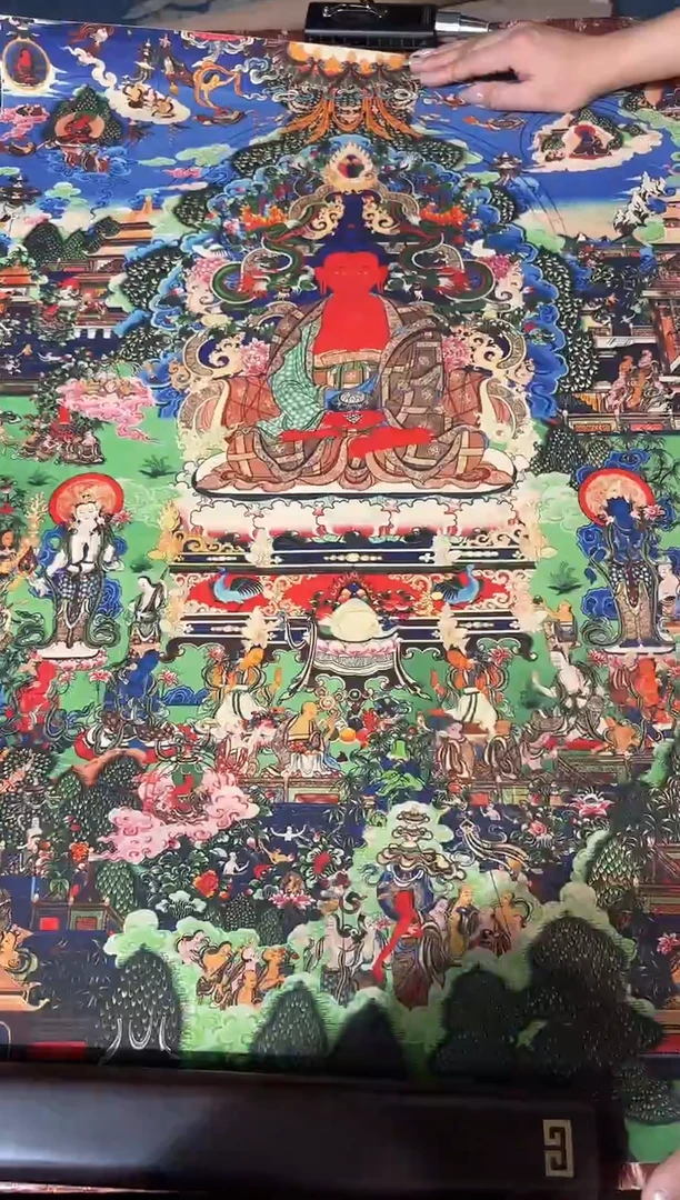 卷轴画龙妹的唐卡tk16