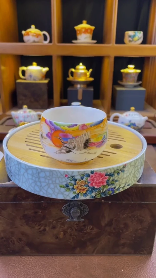 羊脂玉（仙鹤）主人杯