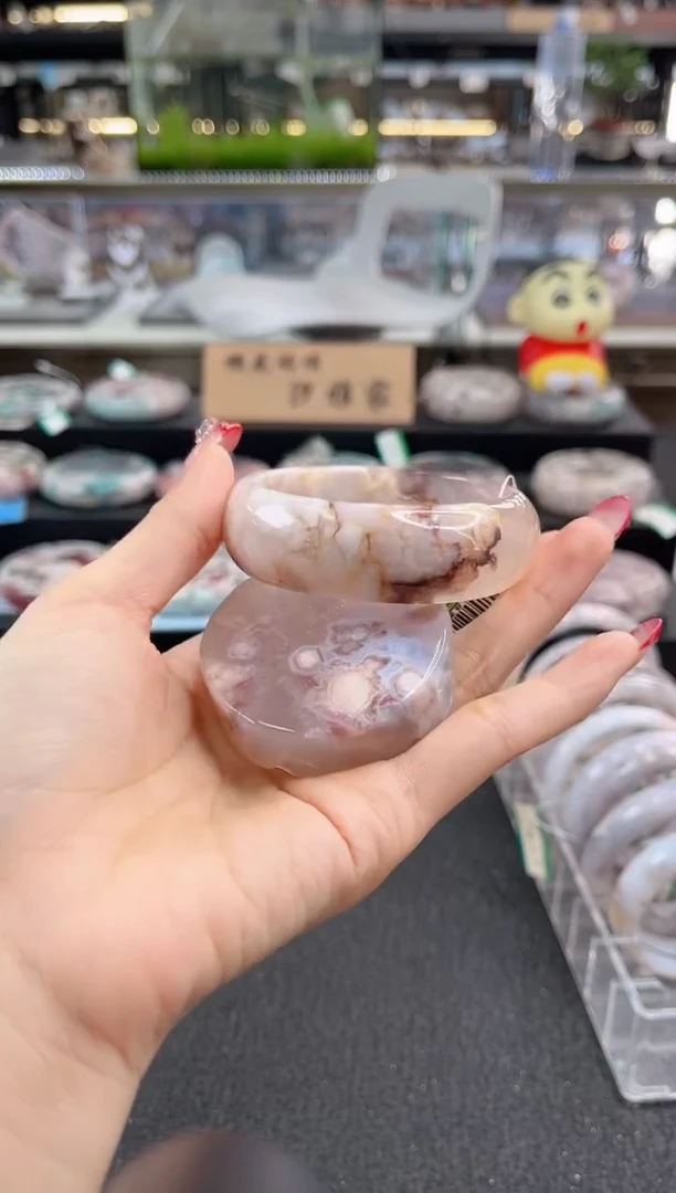 未镶嵌手镯石英质玉54圈口 （赠品镯心）107473