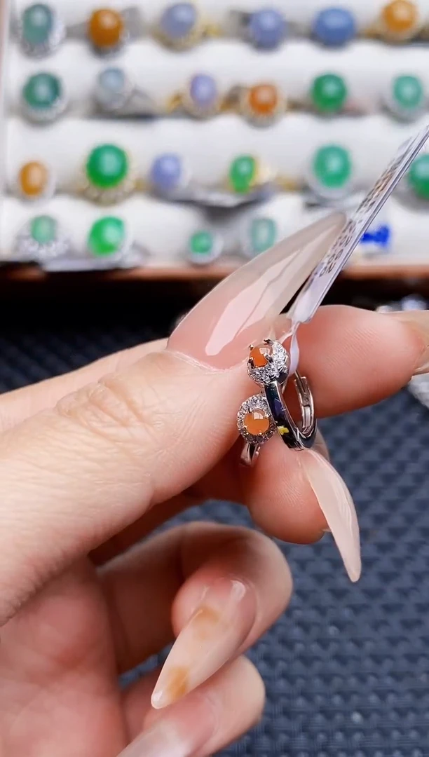 银S925镶嵌戒指翡翠7221