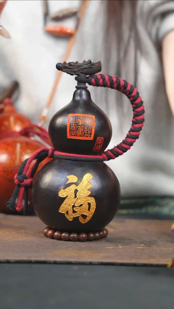 【闪购商品】XD142大漆酒葫芦不包手串及旋转底座