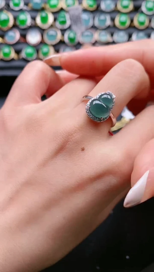 【闪购商品】翡翠戒指银S925镶嵌111111