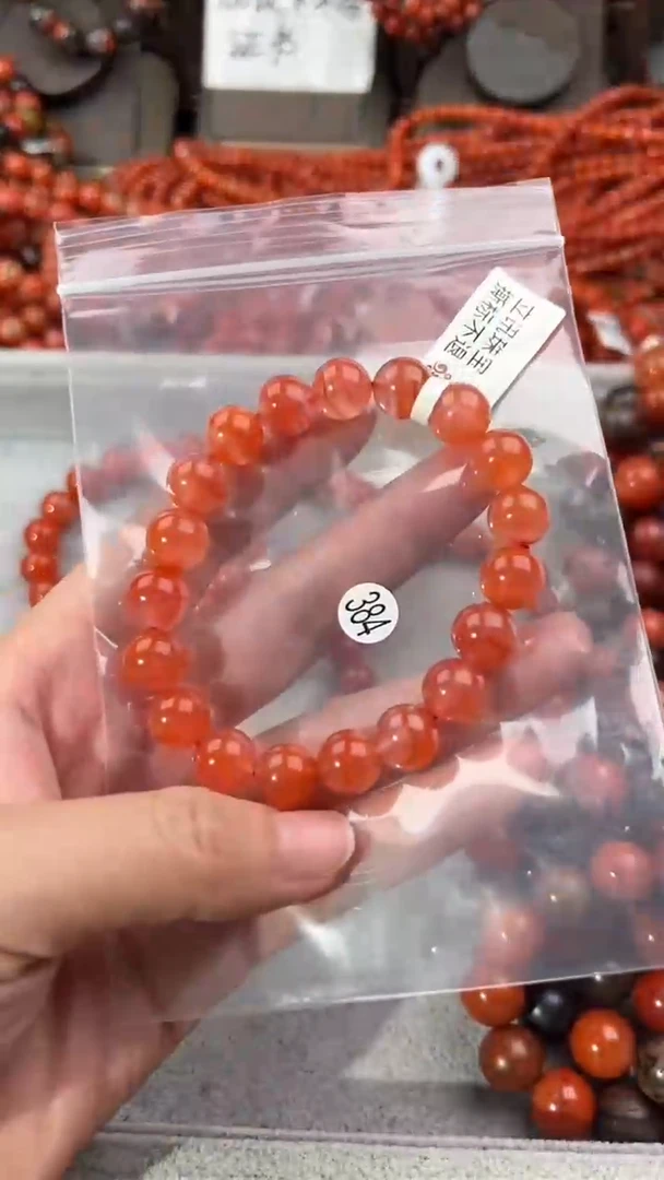 南红玛瑙手串未镶嵌10+