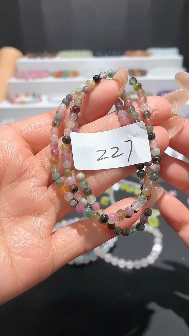 烟晶手链银S925镶嵌喜欢拍