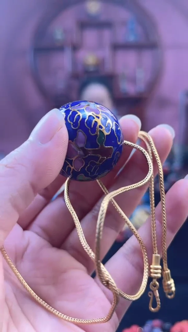 非遗 景泰蓝3.0大珠 宝蓝