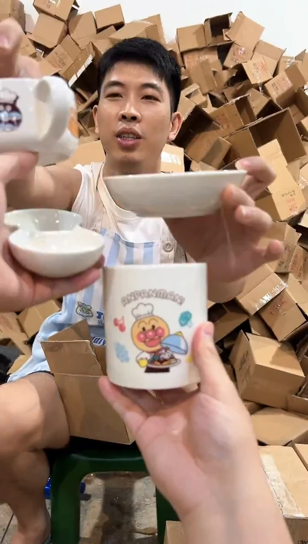 瓷片面包超人餐具4件套