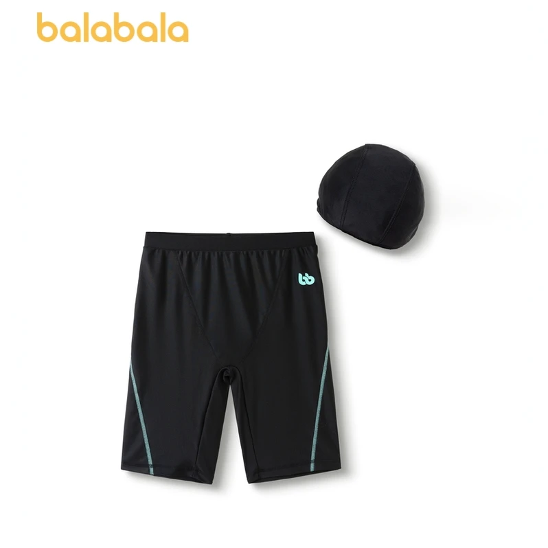 【泳裤+泳帽】巴拉巴拉男童泳裤防晒抗UV运动中大童泳装青少年训练