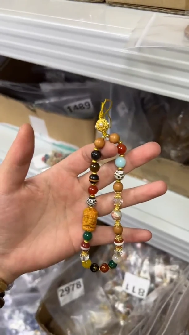 【闪购商品】檀香木吊坠未镶嵌五路财财金霸檀木挂链[811]