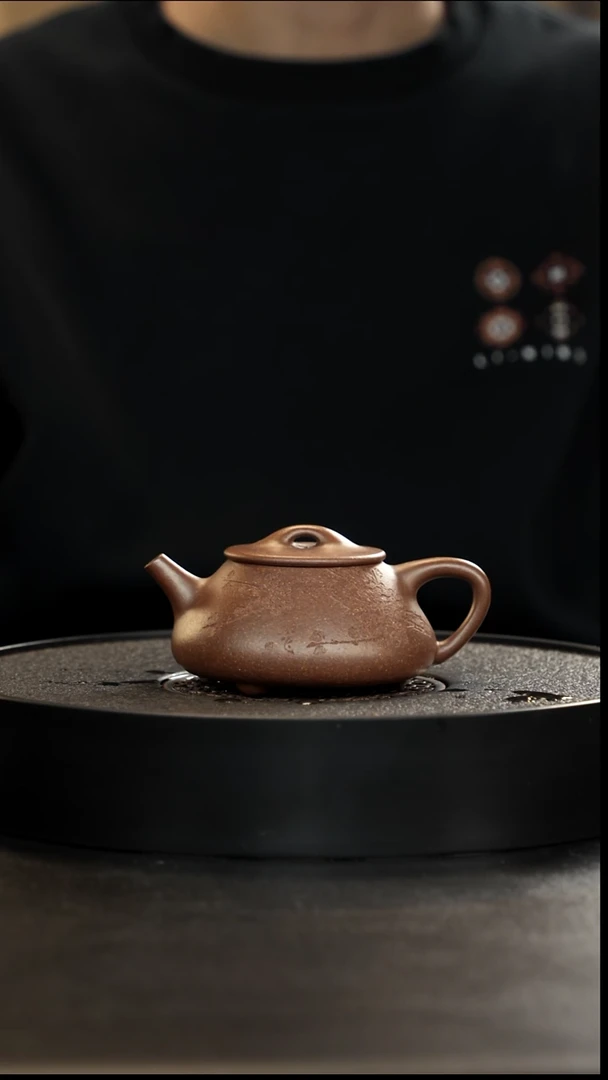 茶壶紫砂手工泥桃花景州平盖刻绘大漏