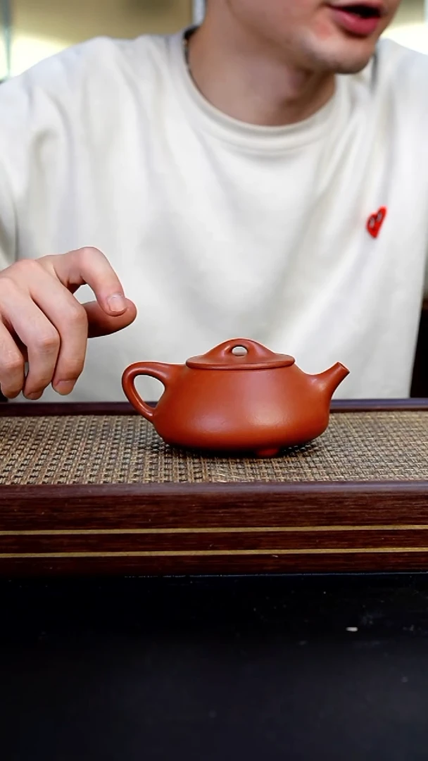 茶壶紫砂景舟红泥景舟石瓢