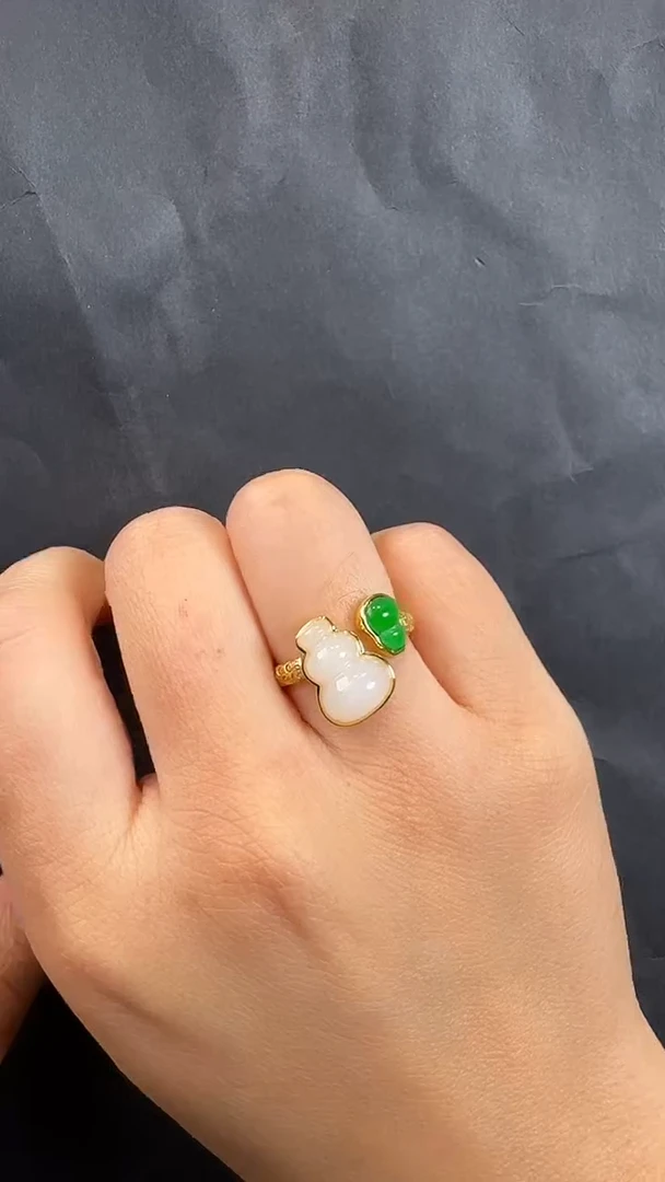 银S925镶嵌戒指和田玉戒指