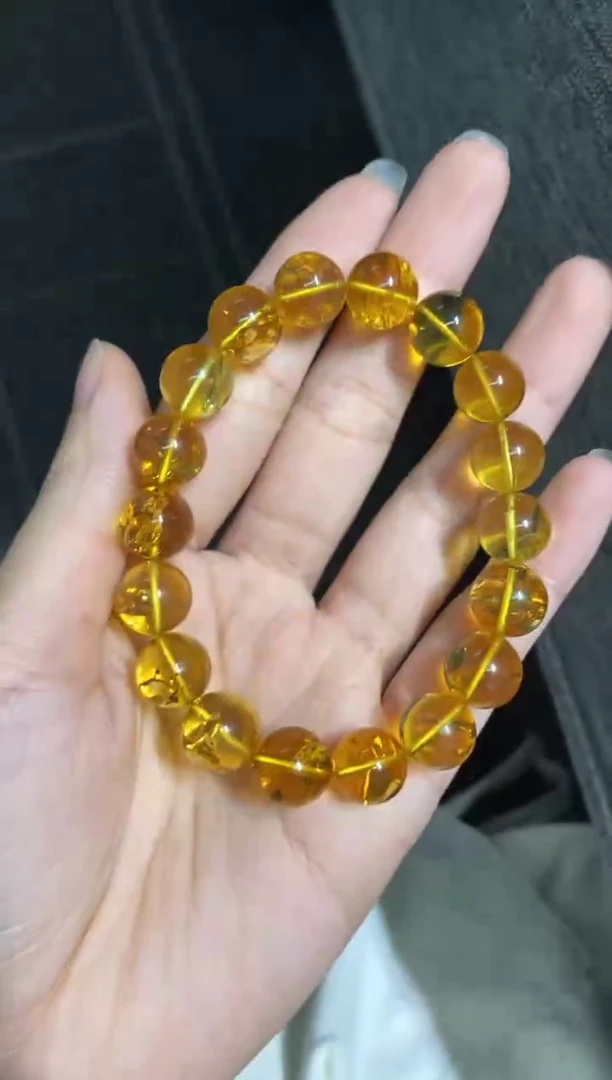 未镶嵌琥珀手串花珀手串