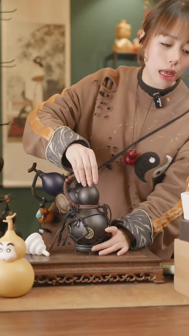 【闪购商品】389号精品天然大漆工艺防渗内胆酒葫芦~