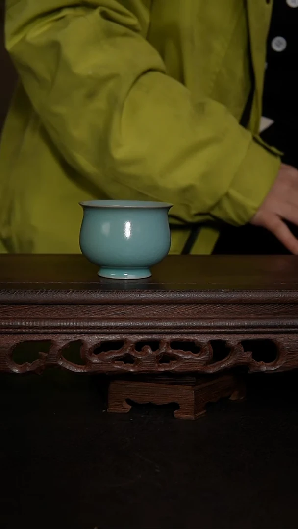 摆件仿古手工玉兰杯