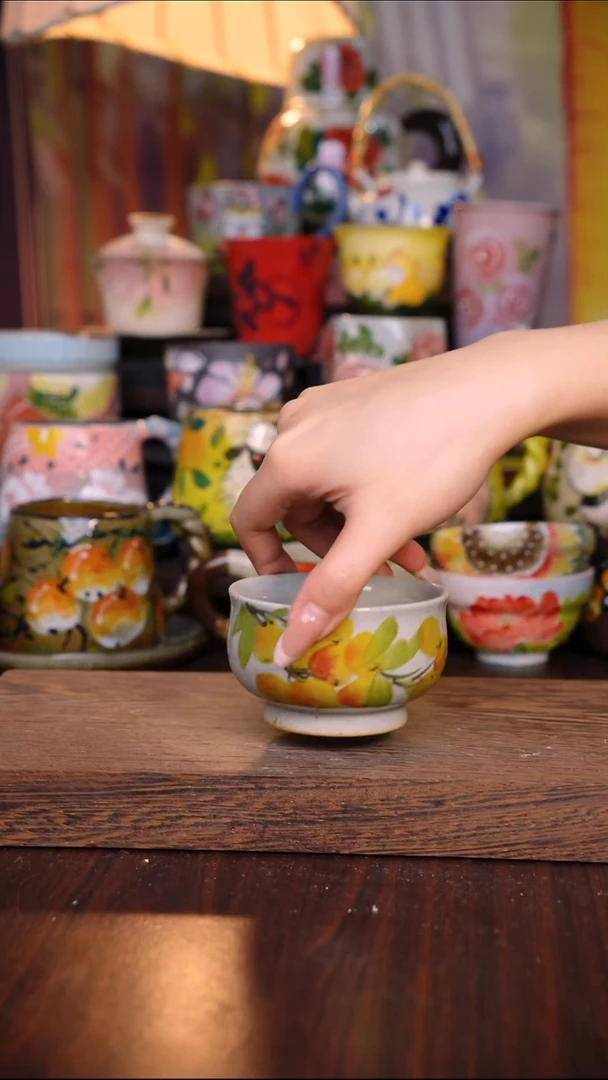 杯子陶泥垚手作 景德镇手工手绘陶瓷器物