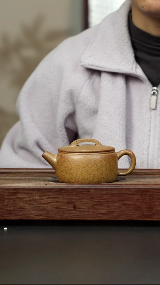 紫砂茶壶黄金段柴烧 汉瓦