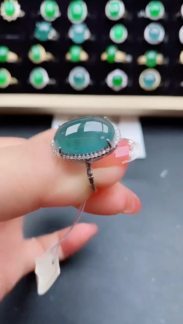 【闪购商品】翡翠戒指银S925镶嵌65656