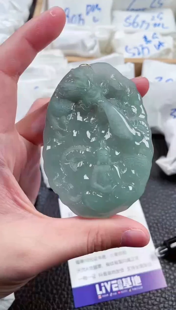 【闪购商品】翡翠颈饰未镶嵌00000465御龙观音